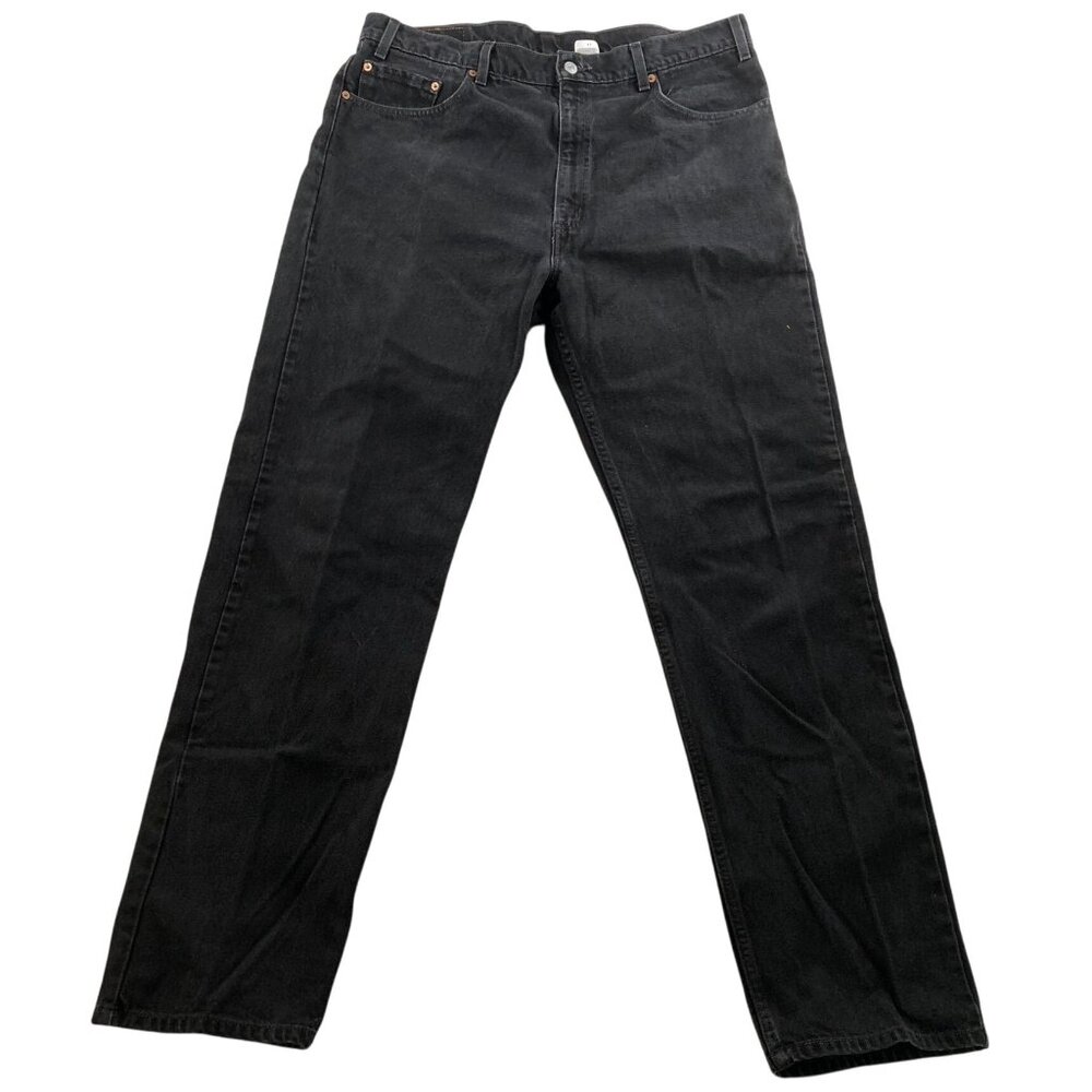 Levis Mens 505 Jeans 40x32 Black Regular Fit Straight Leg Vintage Classic Casual